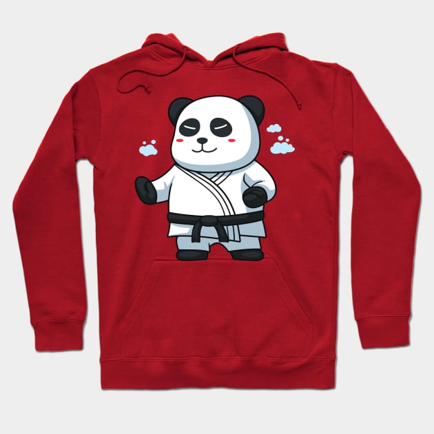 Cute carate panda Hoodie by onama.std